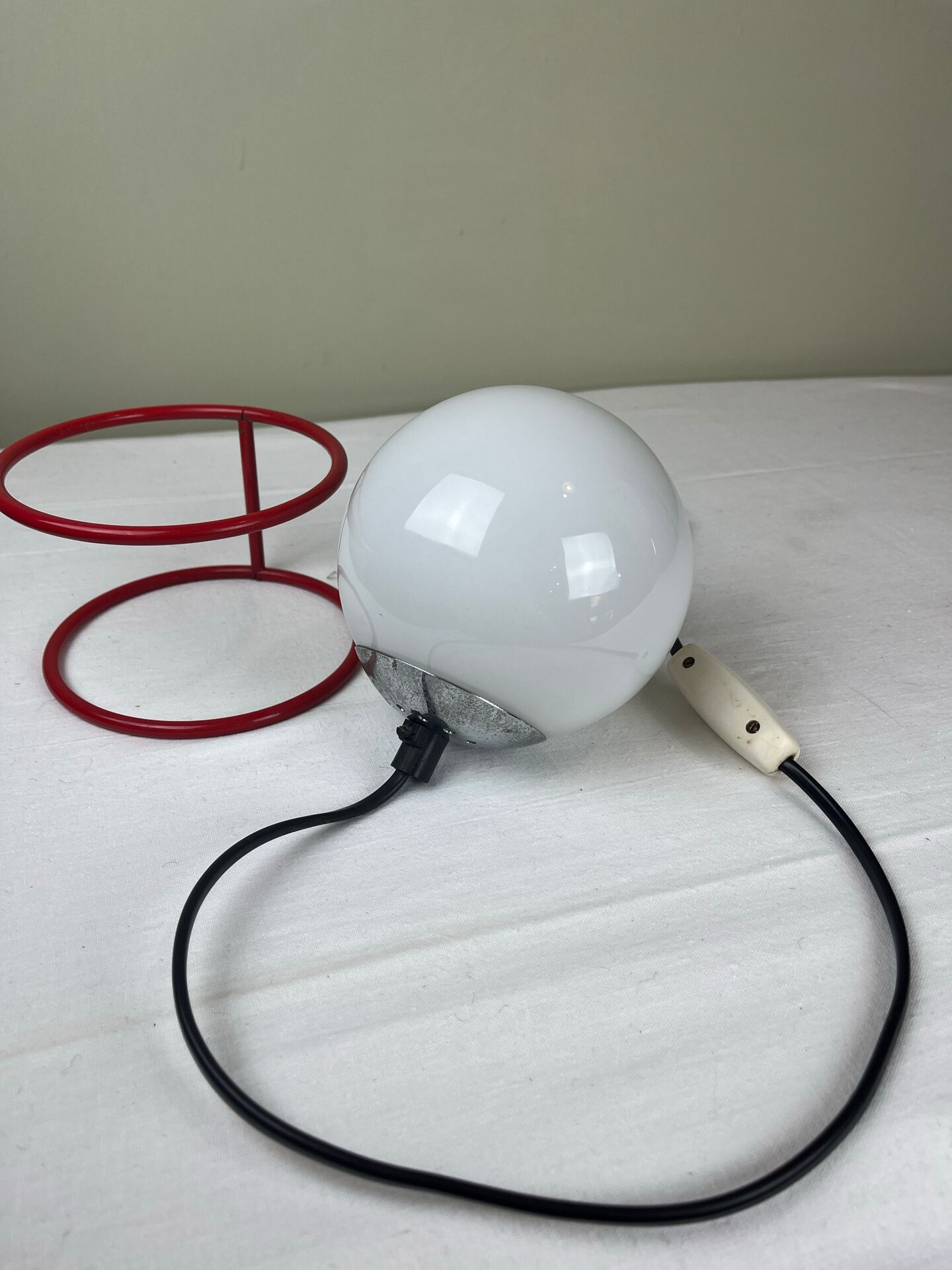 Lampe boule vintage design italien années 70