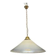 White Murano Glass Pendant Light with Black Rim, Italy, Mid-Century