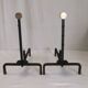 Bronze cast iron firewood fireplace accessory andier spit grill