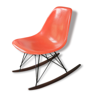 Eames Chair rocker rocking chair red orange herman miller