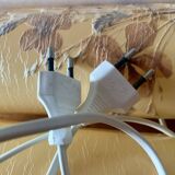 Pair of vintage dried flower lamps