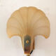 Wall lamp shell glass and brass design 70s