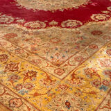 Extra fine Ghoum carpet from Iran in silk, signed Bahrami.