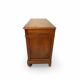 Antique walnut commode with bronze handles in the shape of a lion's mask,