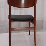 6 scandinavian chairs in solid mahogany