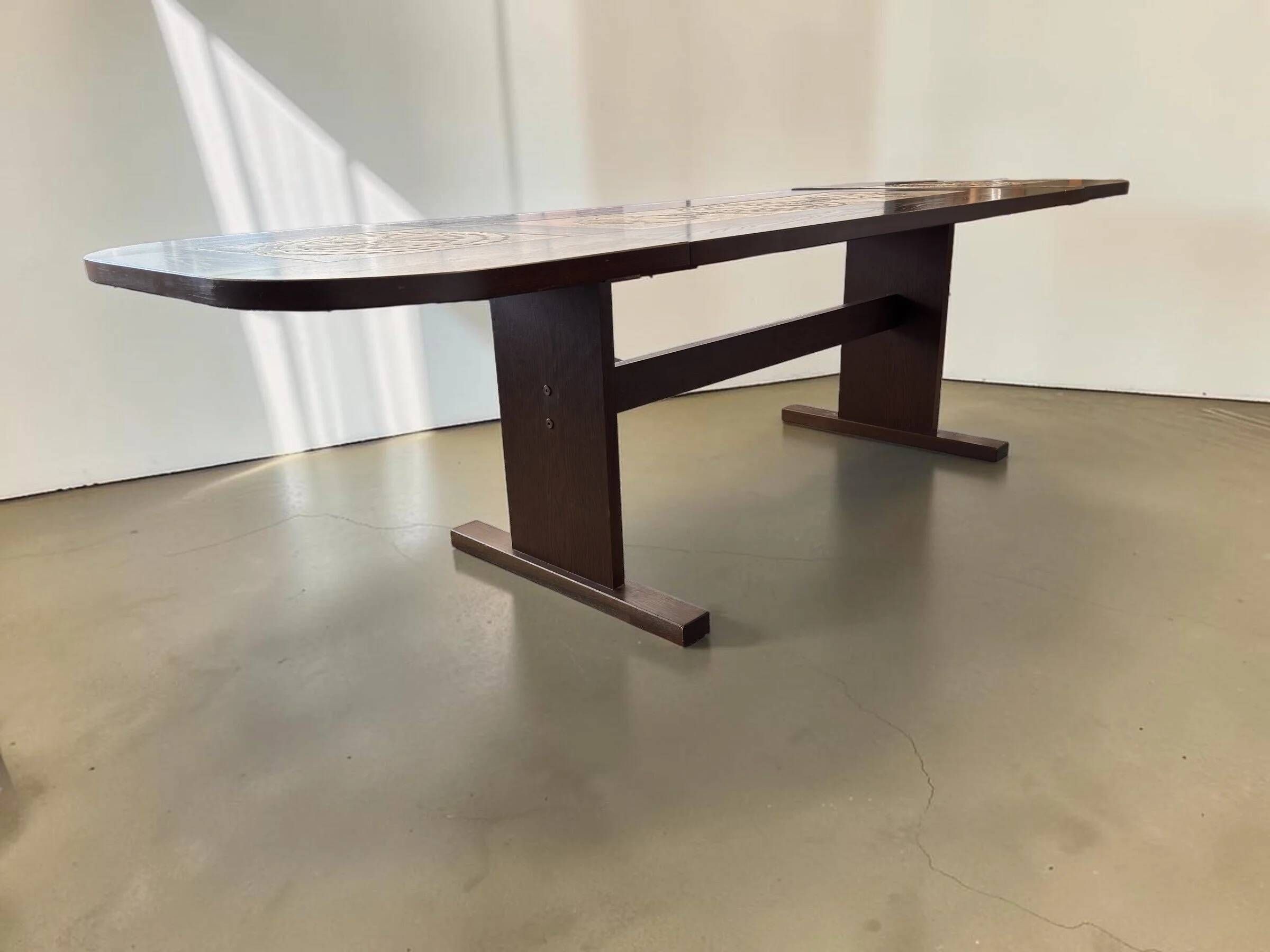 Table à manger danoise extensible de Poul Poulsen pour Ganso Møbler