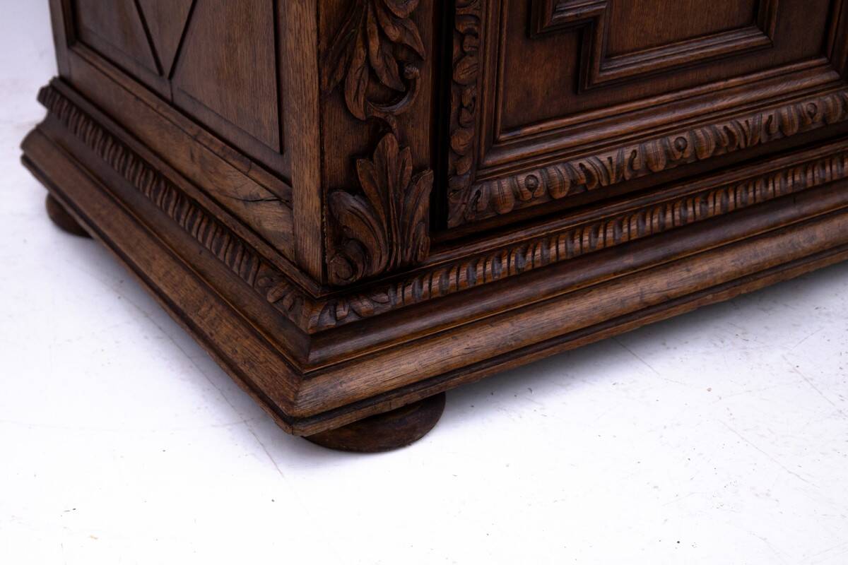 Carved library/sideboard, France, circa 1880.