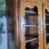 Louis XV period two-part glass sideboard