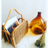 Rattan magazine holder