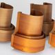 Four wall sconces in pine veneer model 4408 by Translandia - Denmark 1970s.