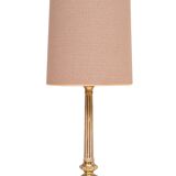 Antique empire brass Column Table Lamps 1950s