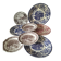 8 old pieces with English decoration – Mismatched collection