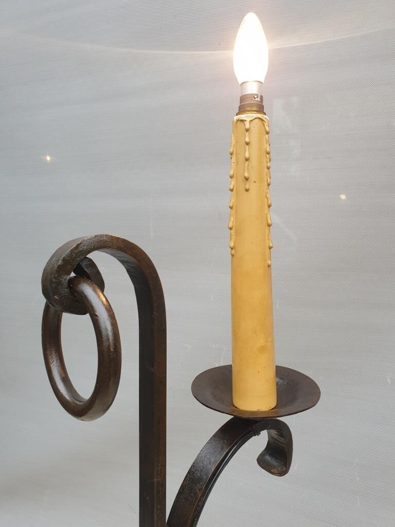 Ironwork floor lamp Jean-Pierre Ryckaert 1950, France