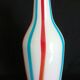 Carlo Moretti vase murano glass blown to the mouth, bottle shape