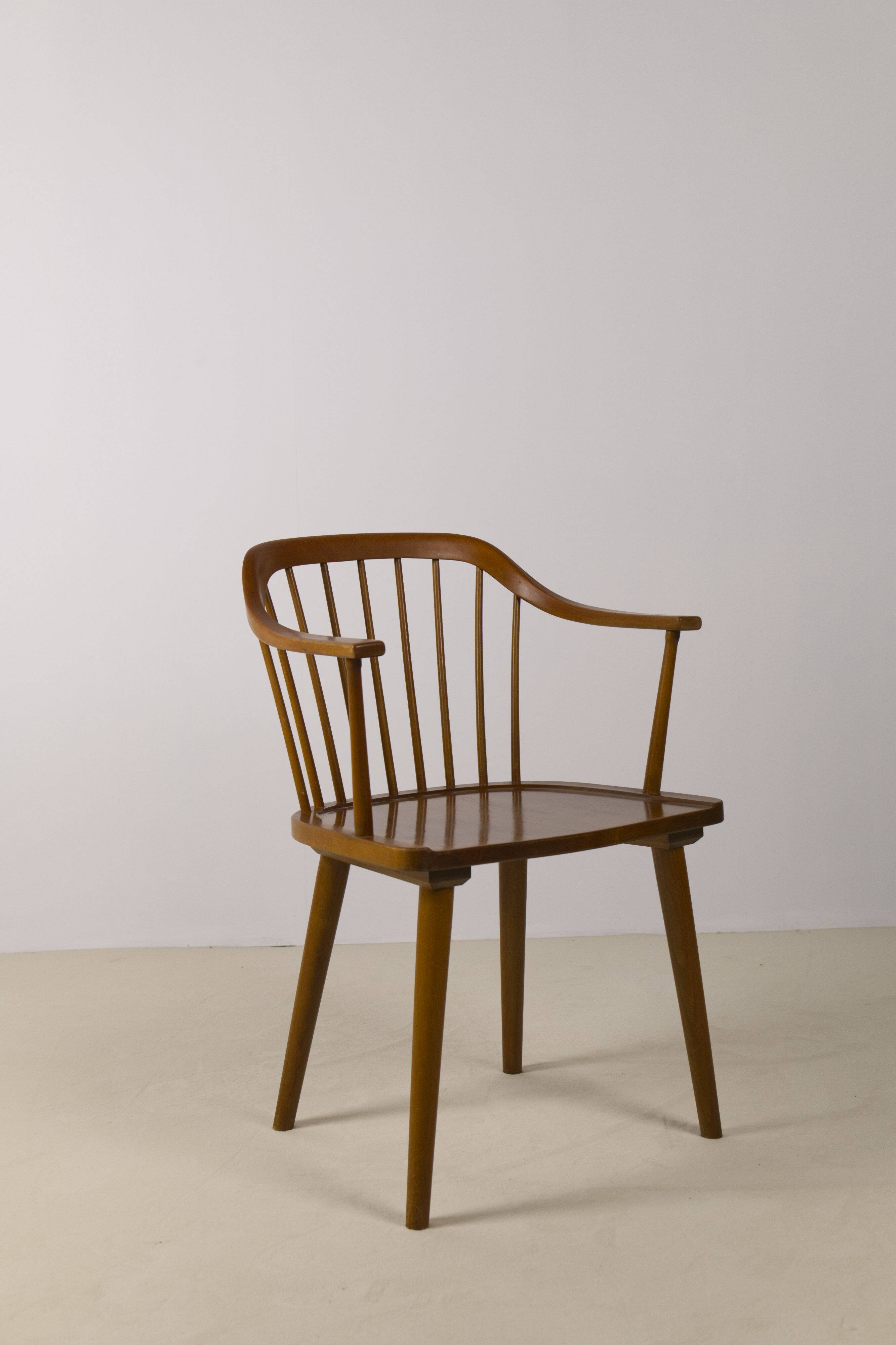 Spindle back armchair by Axel O. Larsen, Model 1776 FH, Denmark, 1940s