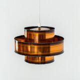 Pendel brutaliste en cuivre brûlé par Svend Aage Holm Sørensen (Danemark, années 1960).