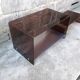 Table basse vintage en plexiglas