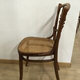 4 old wooden bistro chairs