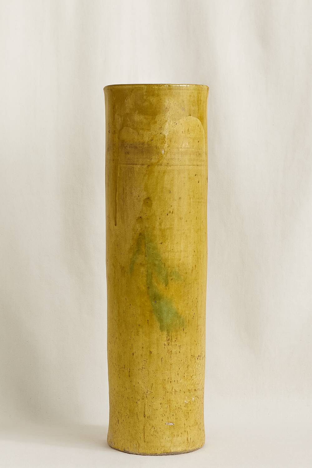 Large ancient yellow glazed jar from South West France.