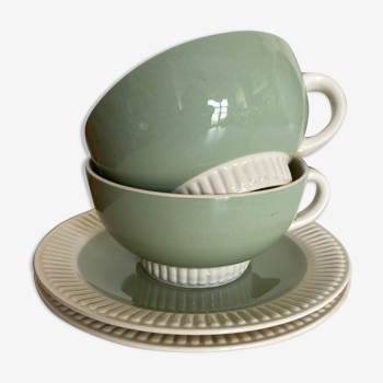 Paire de tasses déjeuners Capri V&B Villeroy 1950