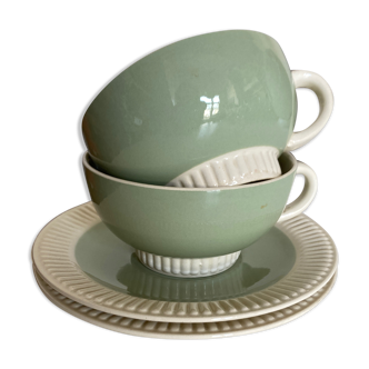 Paire de tasses déjeuners Capri V&B Villeroy 1950