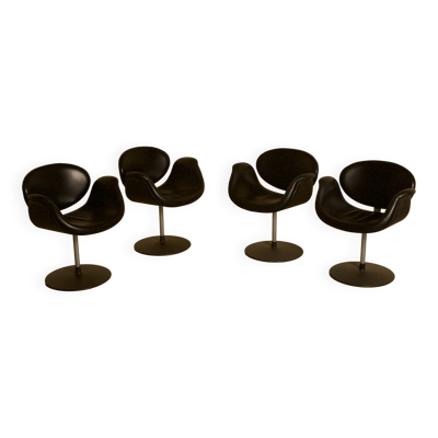 4 fauteuils ''Little Tulip'' gris de Pierre Paulin pour Artifort