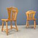 Mid century brutalist dining chairs, 1960s set of 4