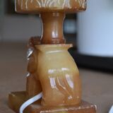 Alabaster elephant lamp
