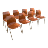 Set of 8 chairs Pagholz 70s, Germany
