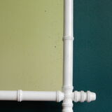 Bamboo mirror in wood turned white  46x40cm