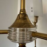 60s brass perspex chandelier