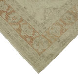 Hand-knotted persian vintage 1970s 196 cm x 295 cm beige wool carpet