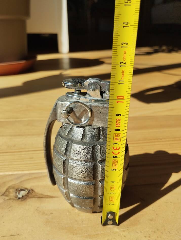 Briquet de table Vintage Grenade "Combat P.G.L." Japan 1950/60 - Complet
