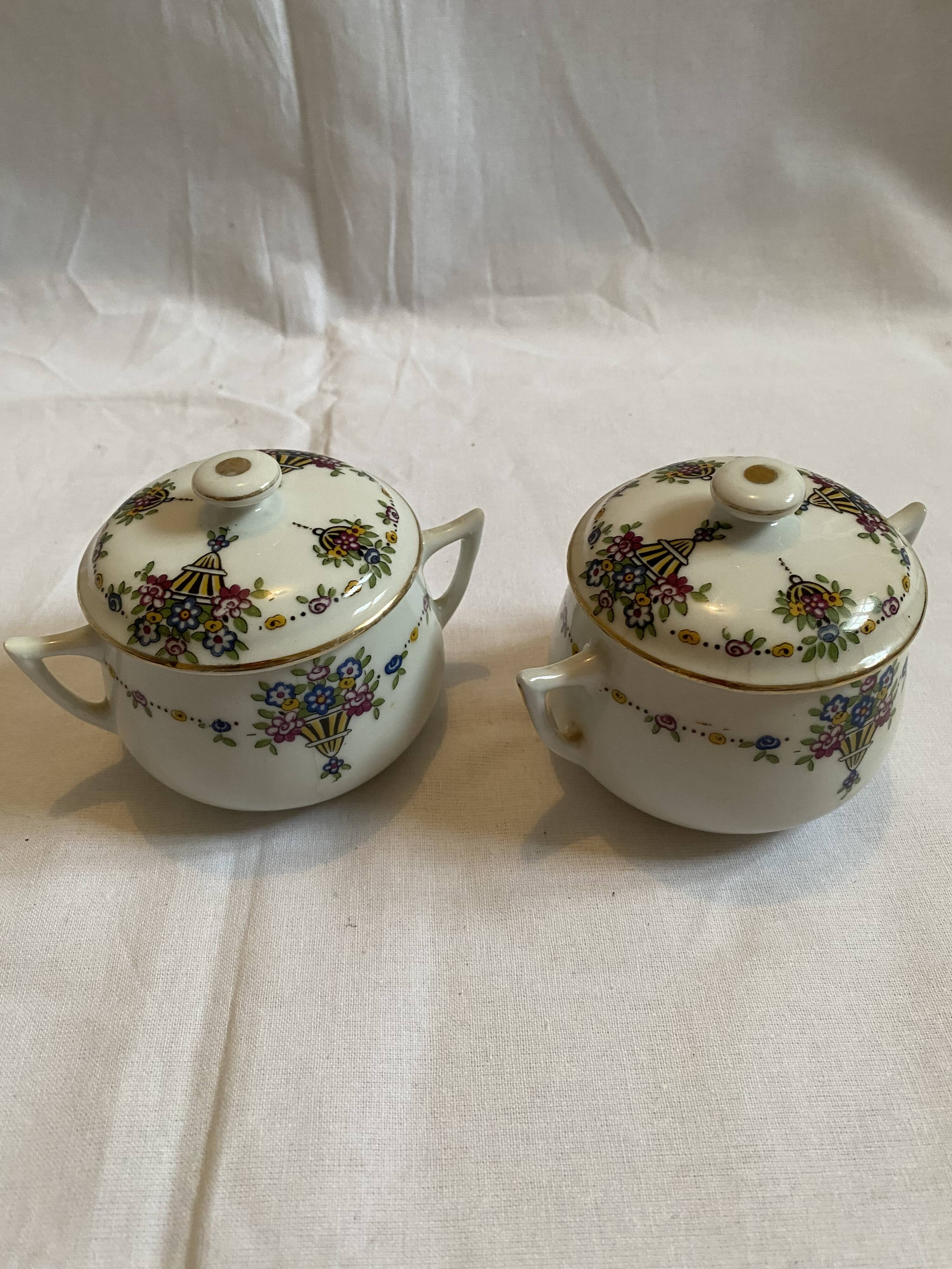 Limoges porcelain sugar bowls