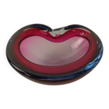 Sommerso Murano Glass Ashtray, Italy, 1960s