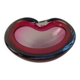Sommerso Murano Glass Ashtray, Italy, 1960s
