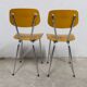 Pair of mustard-colored 70s welded Skai chairs