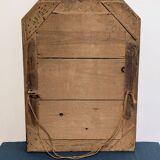 Antique gilt mirror with beveled corners, 70 x 51 cm – Chic decor