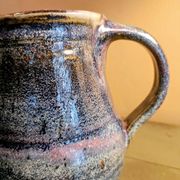 Glazed stoneware jug handmade