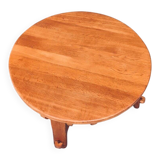 Brutalist Handcrafted Oak Coffee Table, Netherlands, 1950s