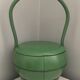 Green lacquered chinese egg basket