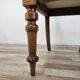 Four solid wood chairs with fabric seats, late 19th century
