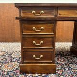 Classic English Desk with Green Leather