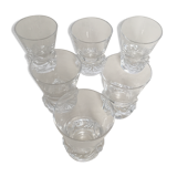 Set of six Daum glasses
