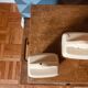 Set of old spice pots in lunéville earthenware model "Tulip"
