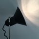 Black projector floor lamp