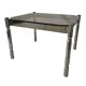 Vintage coffee table in chrome metal and smoked glass