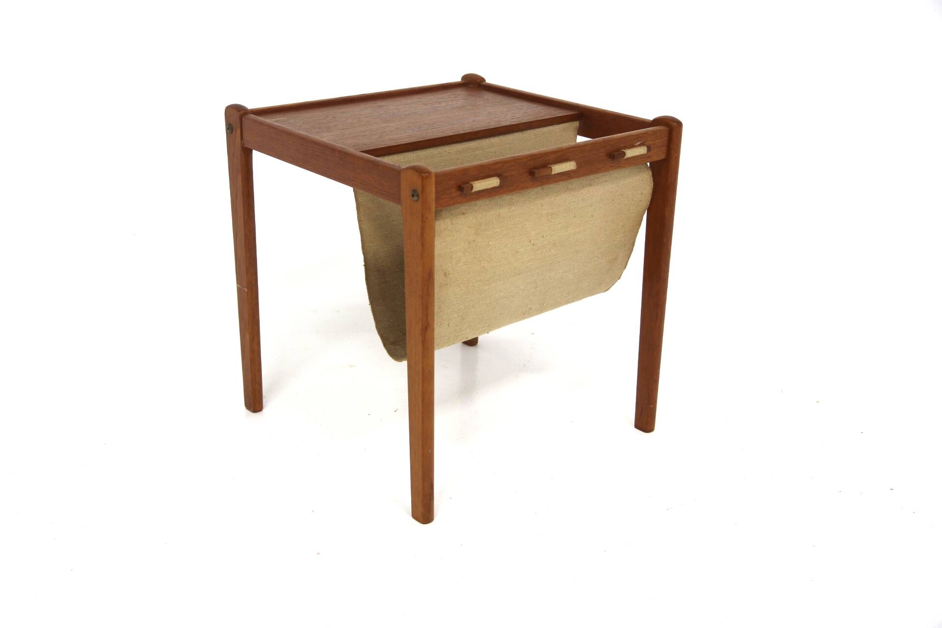 Scandinavian teak magazine rack, S.P Jensen, BRDR Furbo, Sweden, 1960