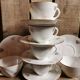 Vintage porcelain cups, white & gold