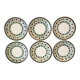 6 Boch La Louvière dinner plates with walnut decor